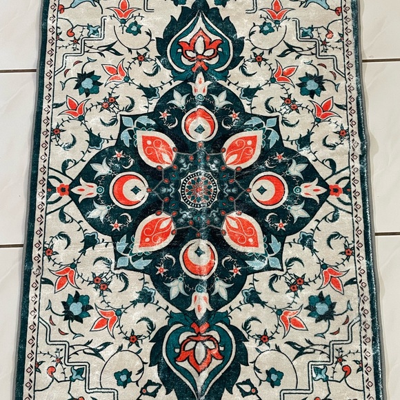 SARAG 2x8 Runner Rug for Hallways Non Skid Washable Kitchen Runner Green Vintage - Picture 10 of 14